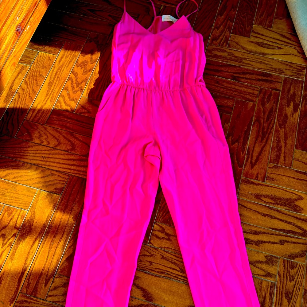 Hot pink jumpsuit